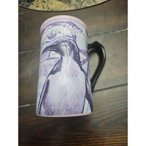 Sea World Penguin Coffee Cup Mug with 3-D Raised Purple Souvenir